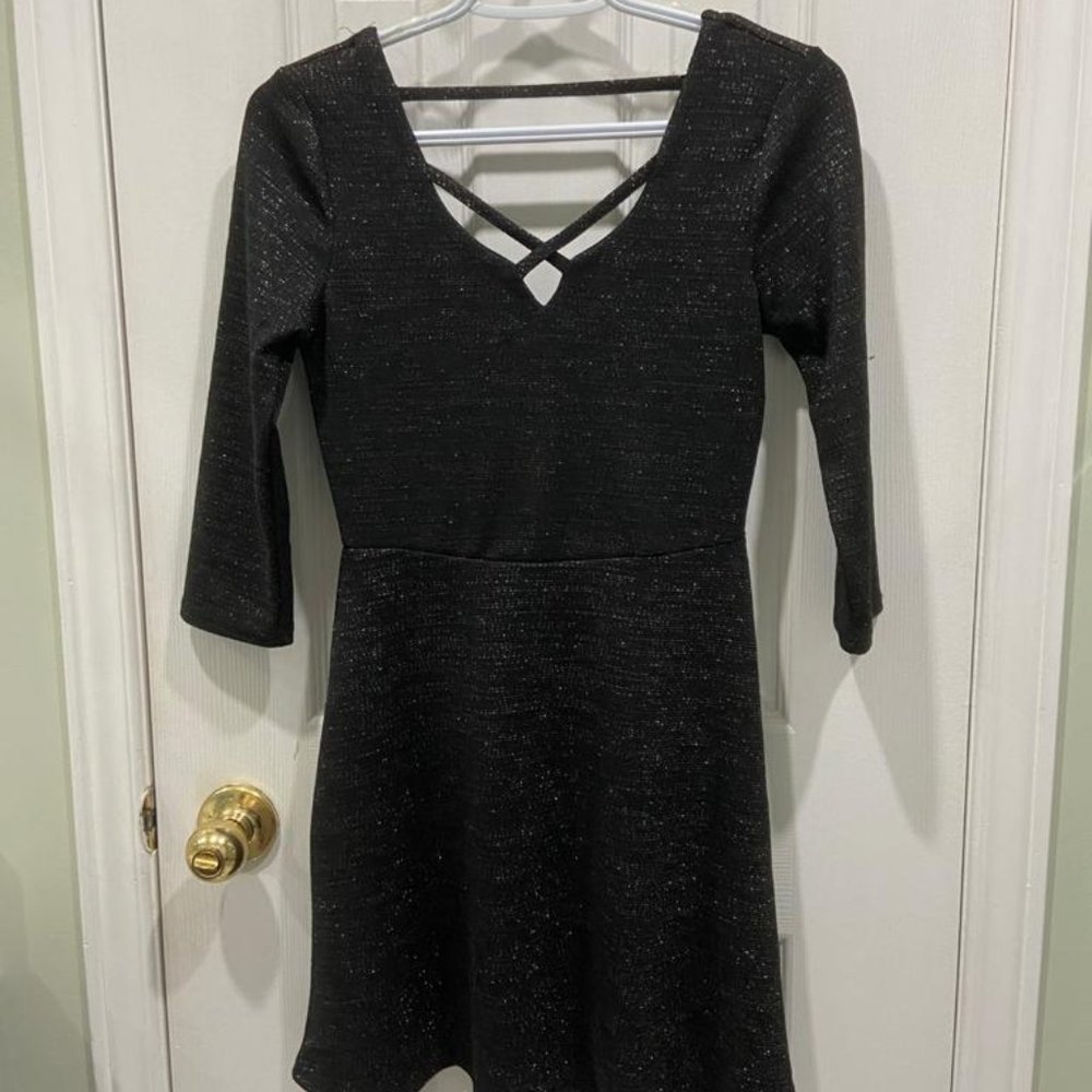 Black Glitter Dress